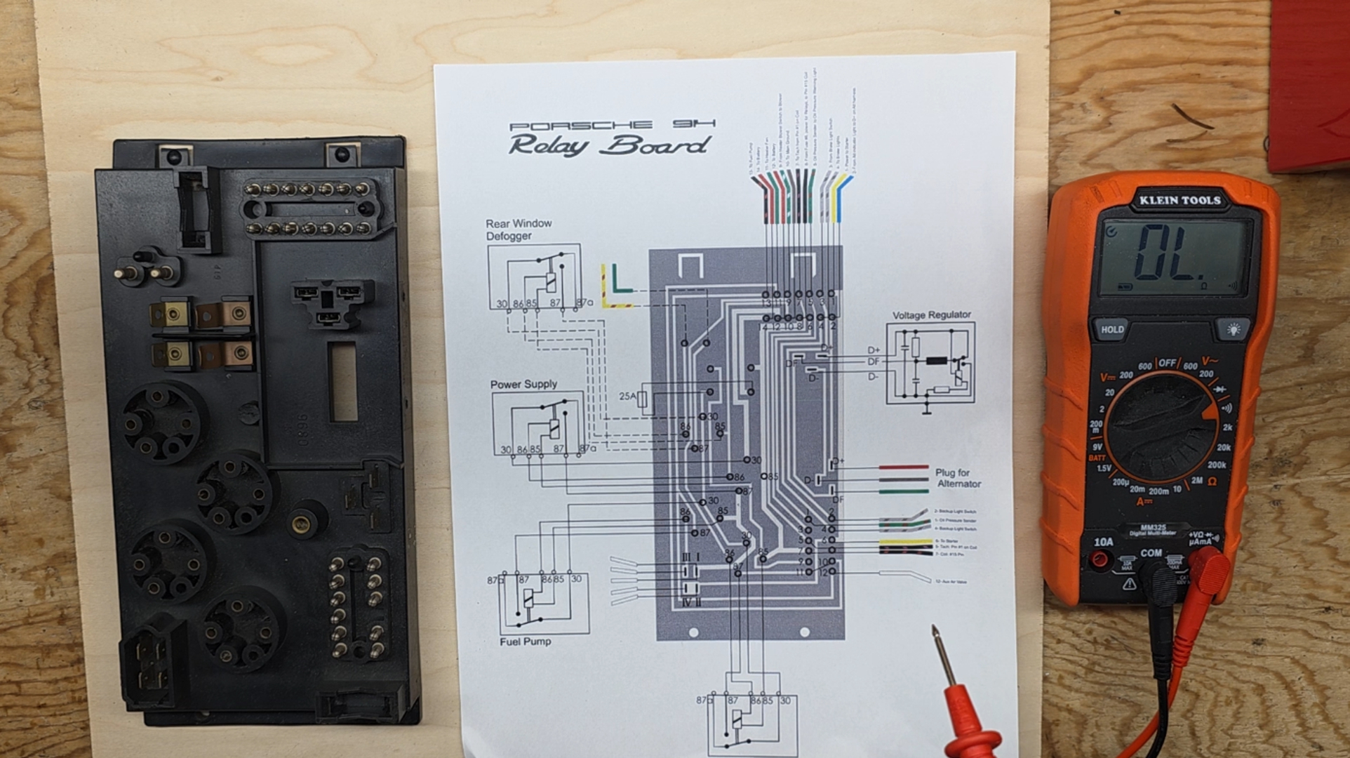 1973 Porsche Project 914 Test Relay Board 11-32