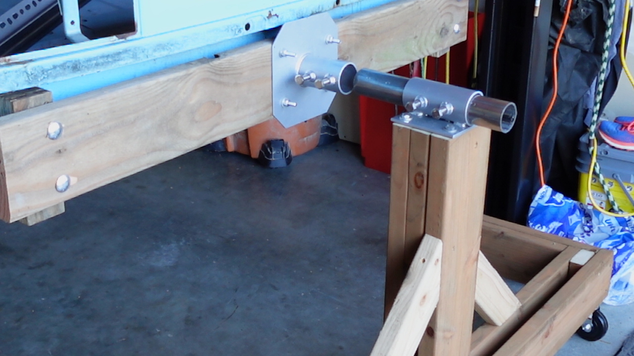 DIY Wood Rotisserie Using Pier Rail Anchors 7-11